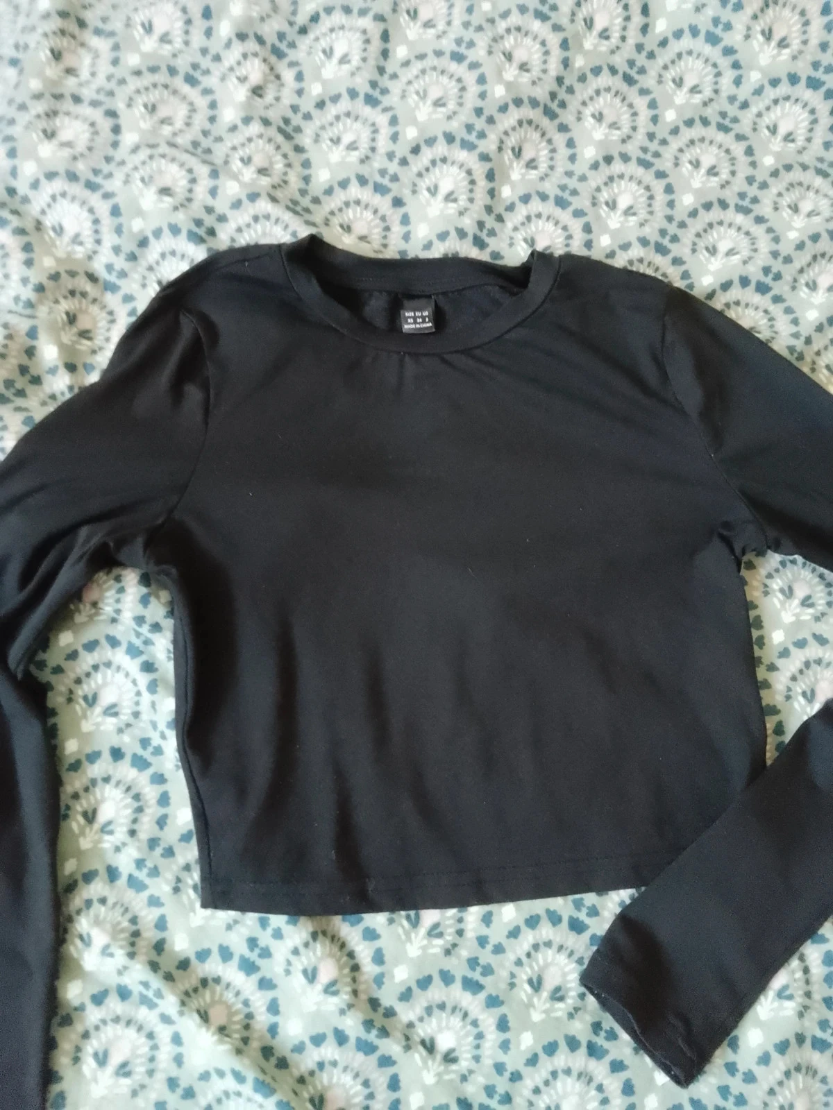 Top noir manche longues xs 34